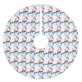 Snowman Pattern Tree Skirt Kerstboom Rok