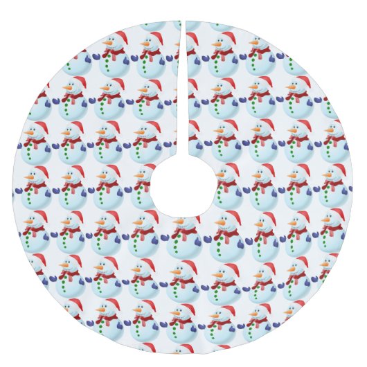 Snowman Pattern Tree Skirt Kerstboom Rok (Voorkant)