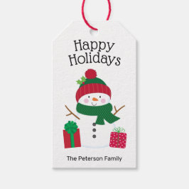 Snowman Personalized Cadeaulabel