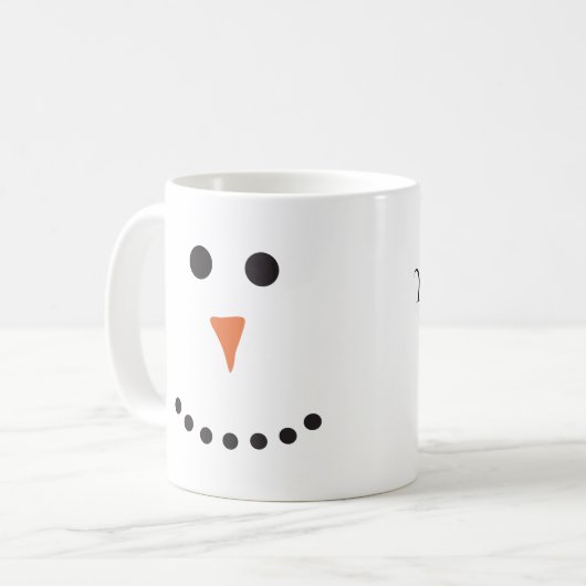 Snowman Personalized Koffiemok (Voorkant links)