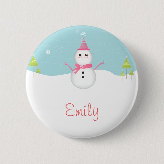 Snowman Persoonlijke Button (Voorkant)