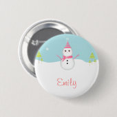 Snowman Persoonlijke Button (Voorkant /achterkant)