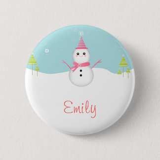 Snowman Persoonlijke Button