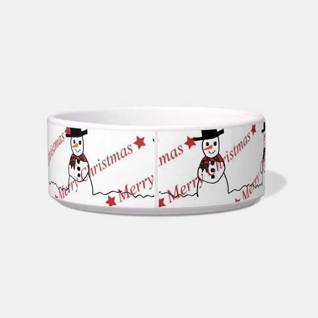 Snowman Pet Bowl Voerbakje (Achterkant)