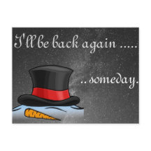 Snowman Pet Vakantievakdag Briefkaart