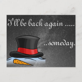 Snowman Pet Vakantievakdag Briefkaart