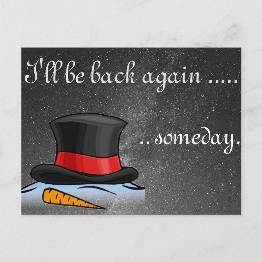 Snowman Pet Vakantievakdag Briefkaart (Voorkant)