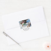 Snowman Photo Christmas Return Address Sticker (Envelop)
