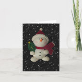 Snowman Photo Folded Note Kaart (Voorkant)