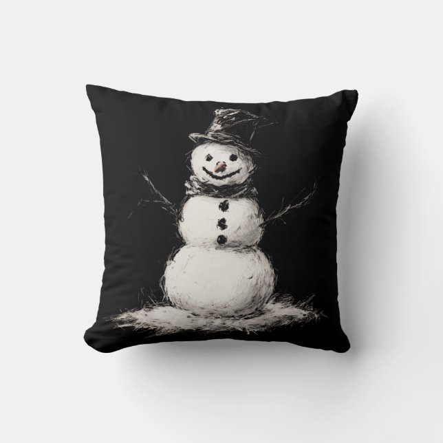 Snowman Pillow Kussen (Voorkant)