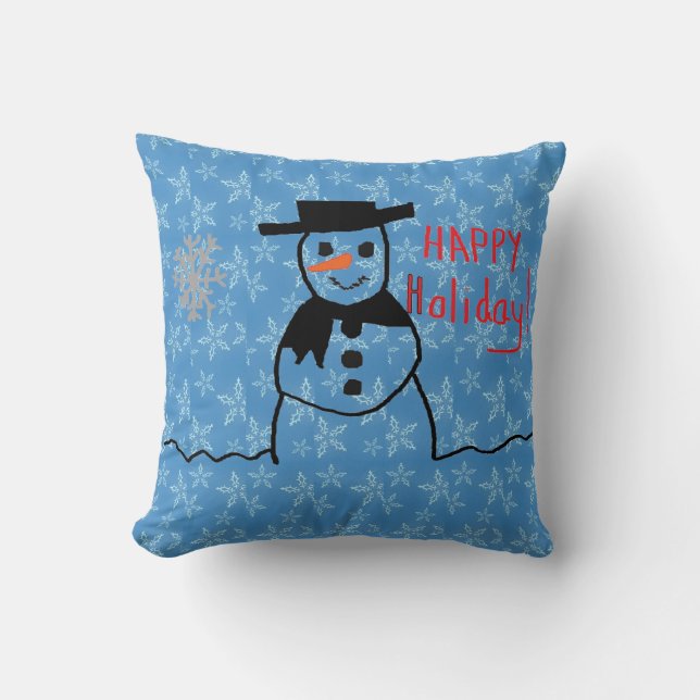 Snowman Pillow Kussen (Voorkant)