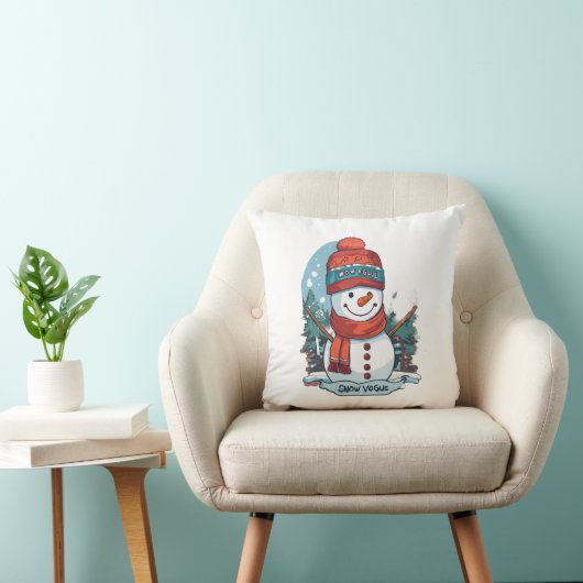 Snowman Pillow Kussen (Stoel)
