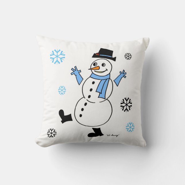 Snowman Pillow Kussen (Voorkant)
