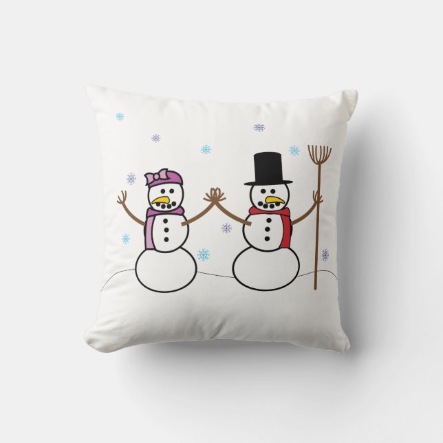 Snowman Pillow Kussen (Voorkant)