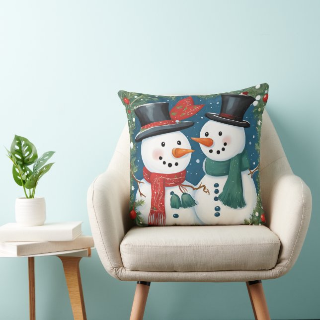 Snowman Pillow Kussen (Stoel)