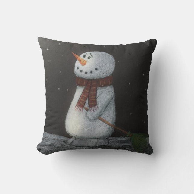 Snowman Pillow Kussen (Voorkant)