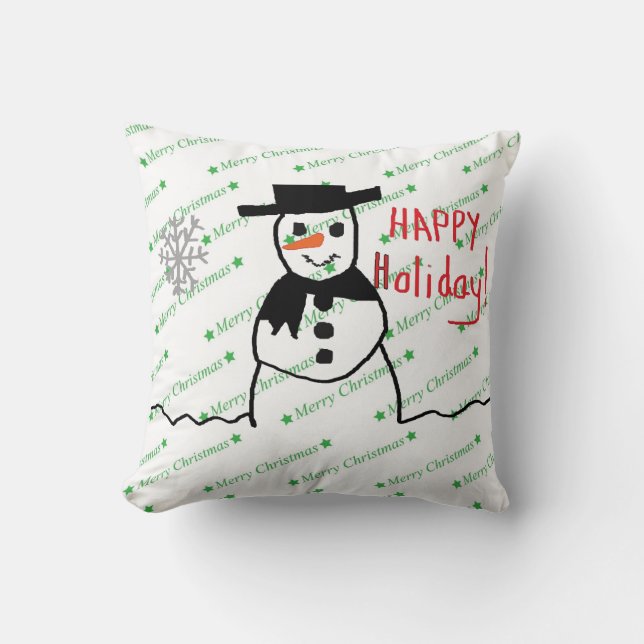 Snowman Pillow Kussen (Voorkant)