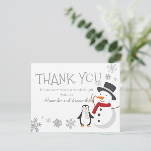 Snowman pinguin Winter Wonderland (Staand voorkant)