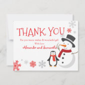 Snowman pinguin Winter Wonderland (Voorkant)