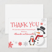 Snowman pinguin Winter Wonderland (Voorkant / Achterkant)