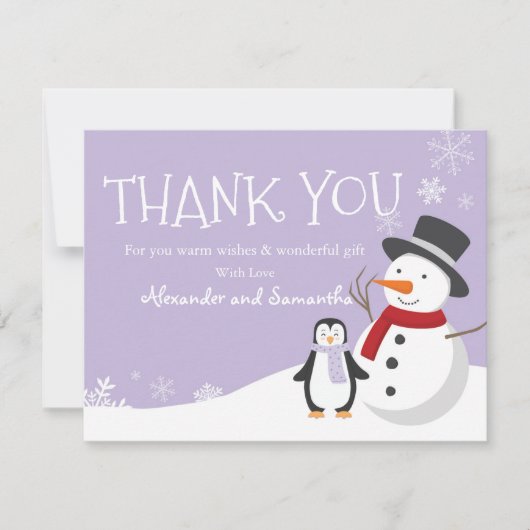 Snowman pinguin Winter Wonderland (Voorkant)
