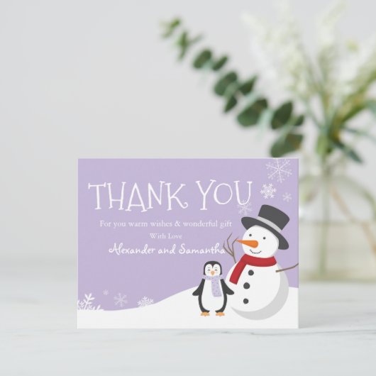 Snowman pinguin Winter Wonderland (Staand voorkant)