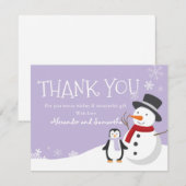 Snowman pinguin Winter Wonderland (Voorkant / Achterkant)