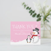 Snowman pinguin Winter Wonderland (Staand voorkant)