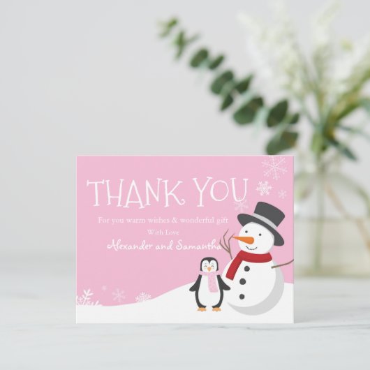 Snowman pinguin Winter Wonderland (Staand voorkant)