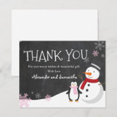 Snowman pinguin Winter Wonderland (Voorkant / Achterkant)