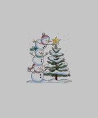 Snowman Piramide versiert de kerstboom (Hem)