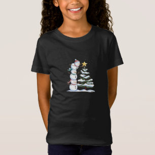 Snowman Piramide versiert de kerstboom T-shirt