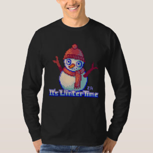 Snowman, Pixel Art T-shirt