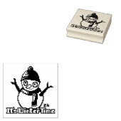 Snowman PixelArt, Pixel Art,  Rubberstempel (Gestempeld)