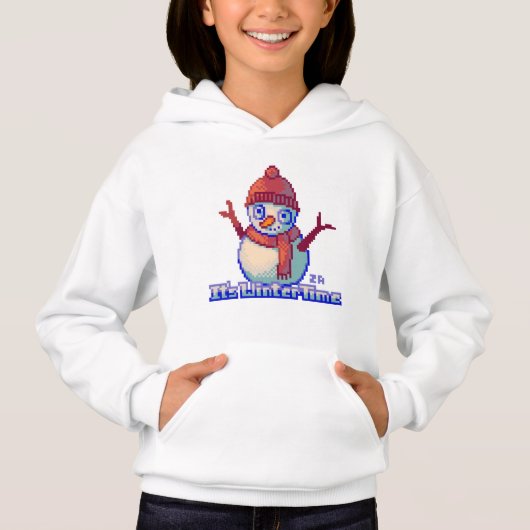 Snowman PixelArt, Pixel Art, sweater (Voorkant)