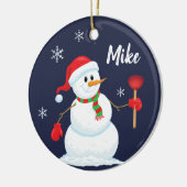 Snowman Plumber Ornament Personalized (Links)