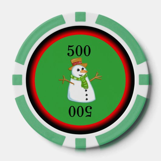 Snowman Poker Chips (Voorkant)