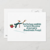 Snowman Poop Briefkaart (Voorkant / Achterkant)