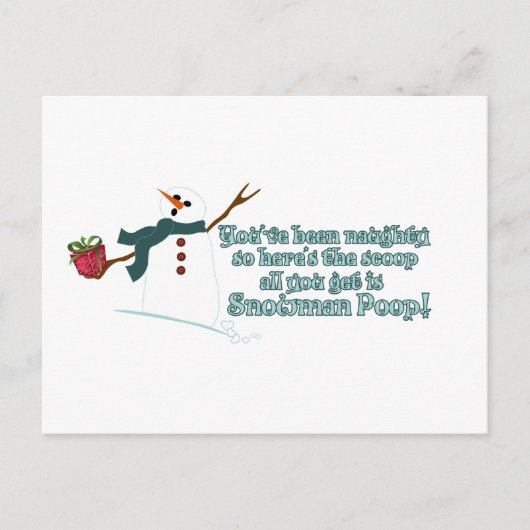 Snowman Poop Briefkaart (Voorkant)