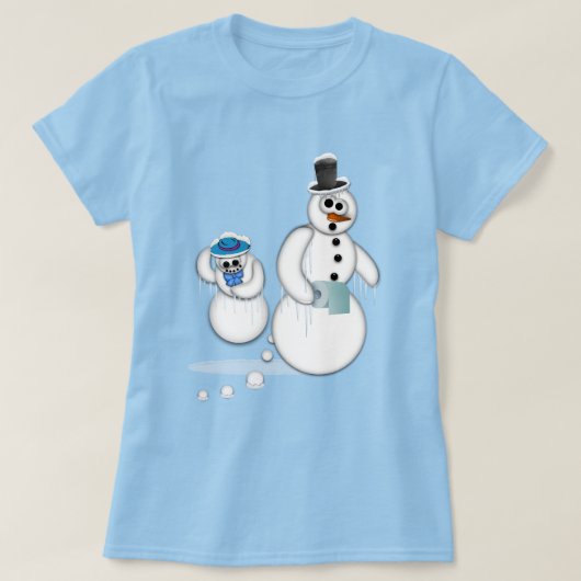 Snowman Poop T-shirt (Design voorkant)