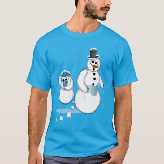 Snowman Poop T-shirt (Voorkant)