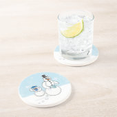 Snowman Poop Zandsteen Onderzetter (Zijkant)