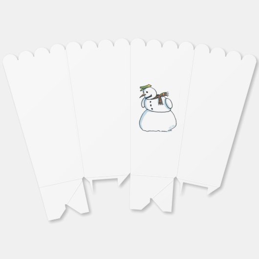 Snowman popcorn dozen bedankdoosjes (Ongevouwen)