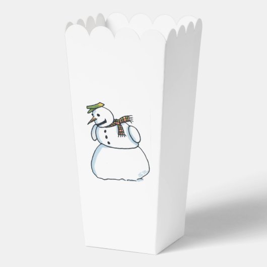 Snowman popcorn dozen bedankdoosjes (Voorkant)