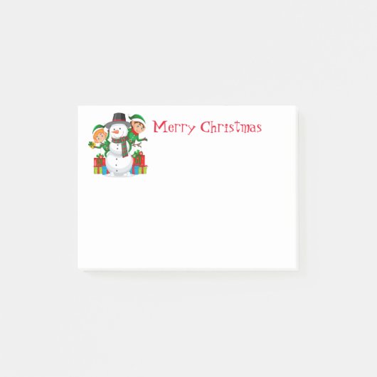Snowman Post-it® Notes (Voorkant)