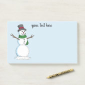 Snowman Post-it® Notes (Op bureau)
