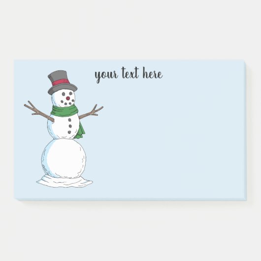 Snowman Post-it® Notes (Voorkant)