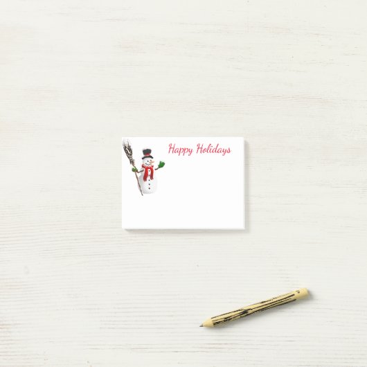 Snowman Post-it® Notes (Op bureau)