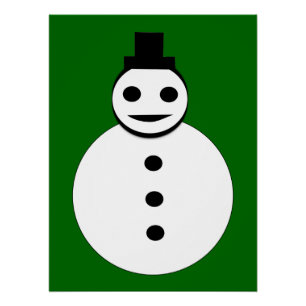 Snowman-Poster glimlachen Poster