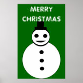 Snowman-Poster glimlachen Poster (Voorkant)